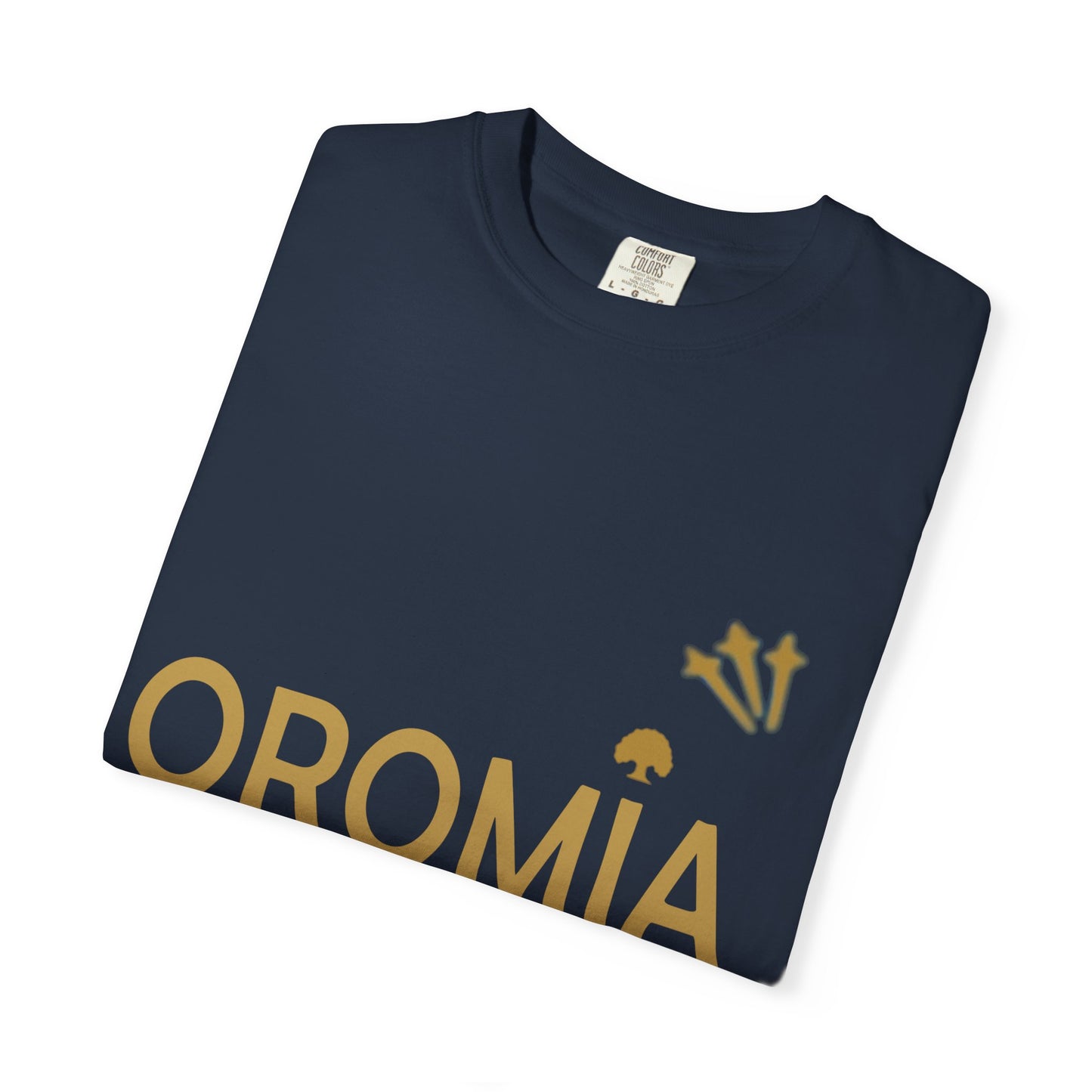 Unisex Garment-Dyed T-Shirt with 'OROMIA' Design - Comfortable Casual Wear for Cultural Pride & Everyday Style