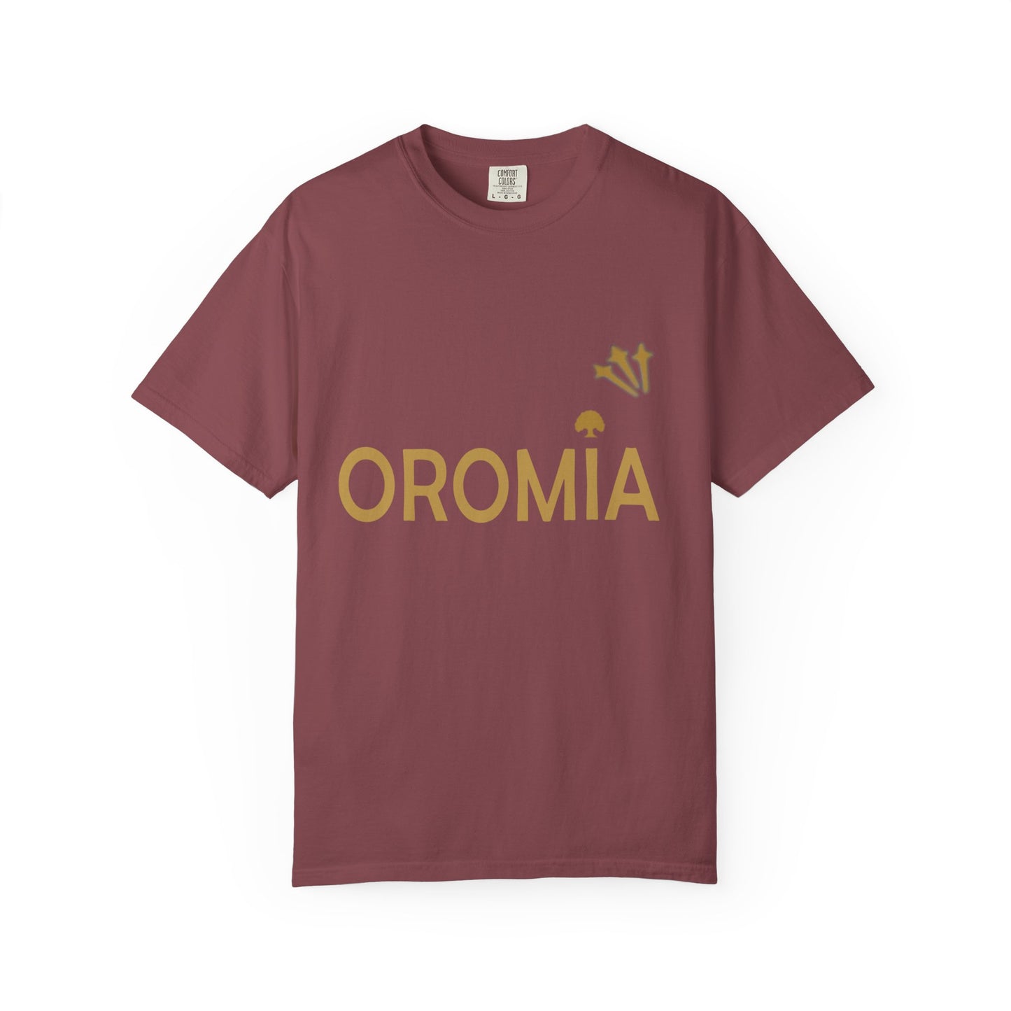 Unisex Garment-Dyed T-Shirt with 'OROMIA' Design - Comfortable Casual Wear for Cultural Pride & Everyday Style