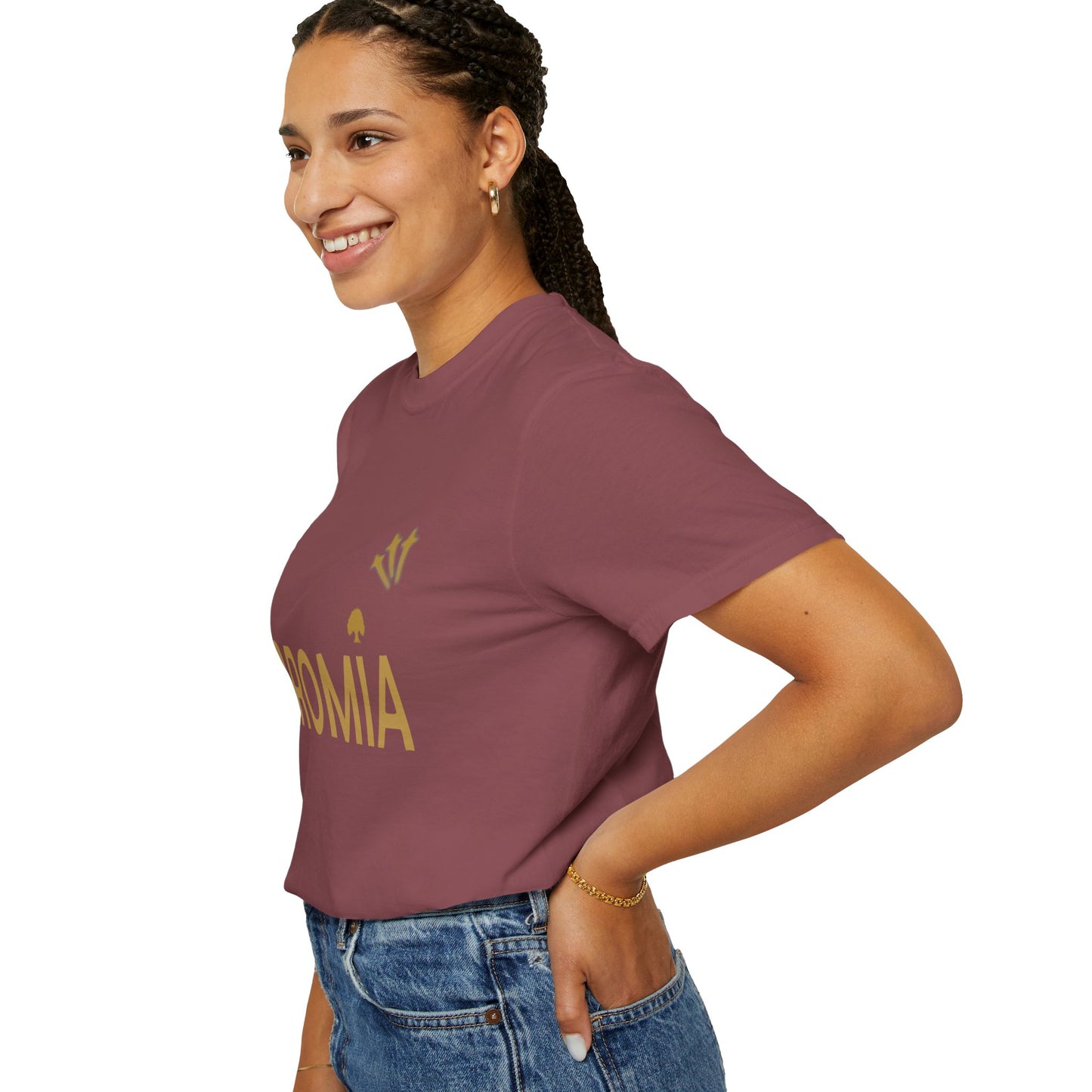 Unisex Garment-Dyed T-Shirt with 'OROMIA' Design - Comfortable Casual Wear for Cultural Pride & Everyday Style