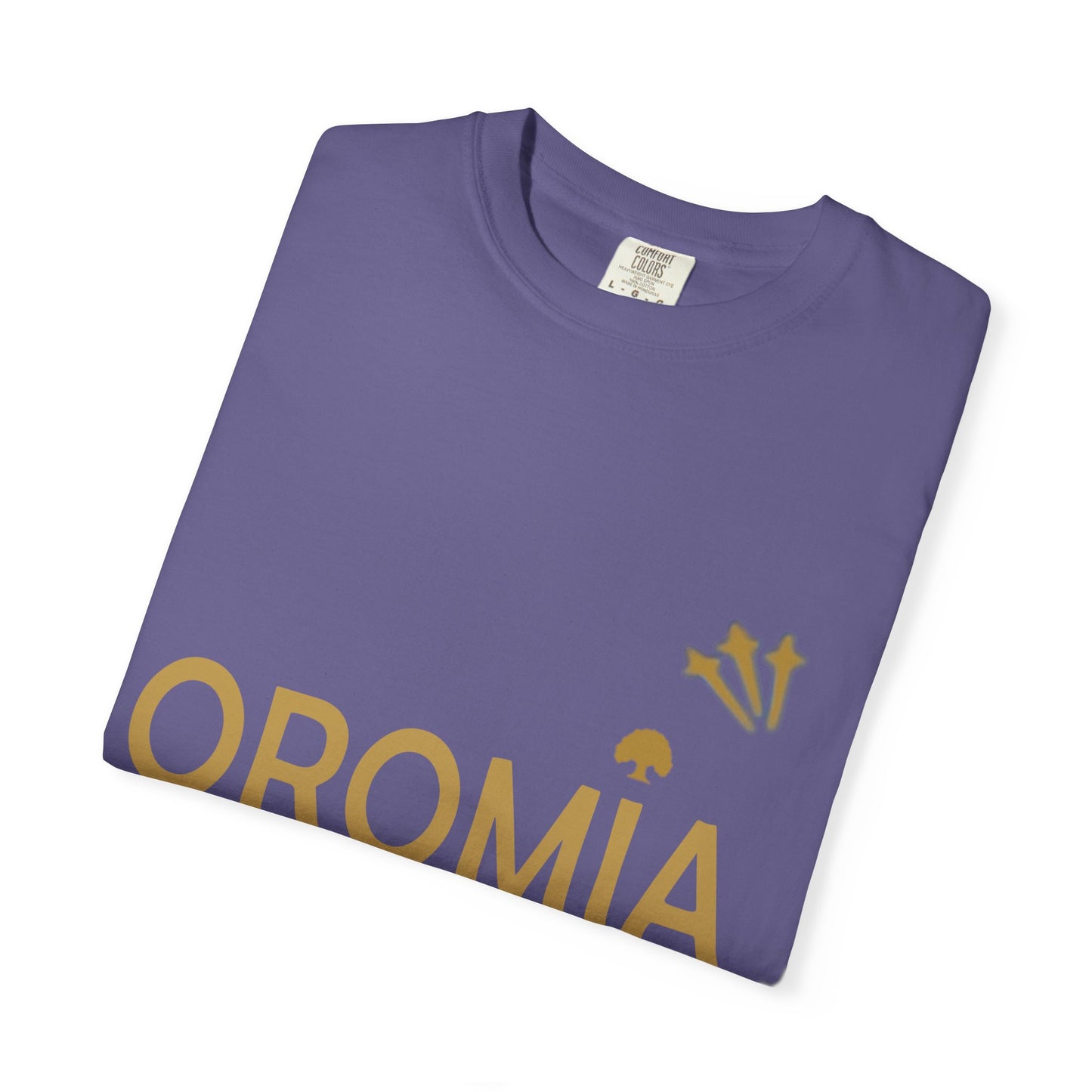 Unisex Garment-Dyed T-Shirt with 'OROMIA' Design - Comfortable Casual Wear for Cultural Pride & Everyday Style