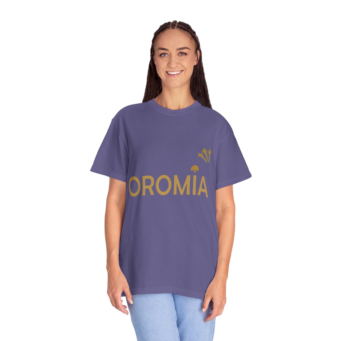 Unisex Garment-Dyed T-Shirt with 'OROMIA' Design - Comfortable Casual Wear for Cultural Pride & Everyday Style