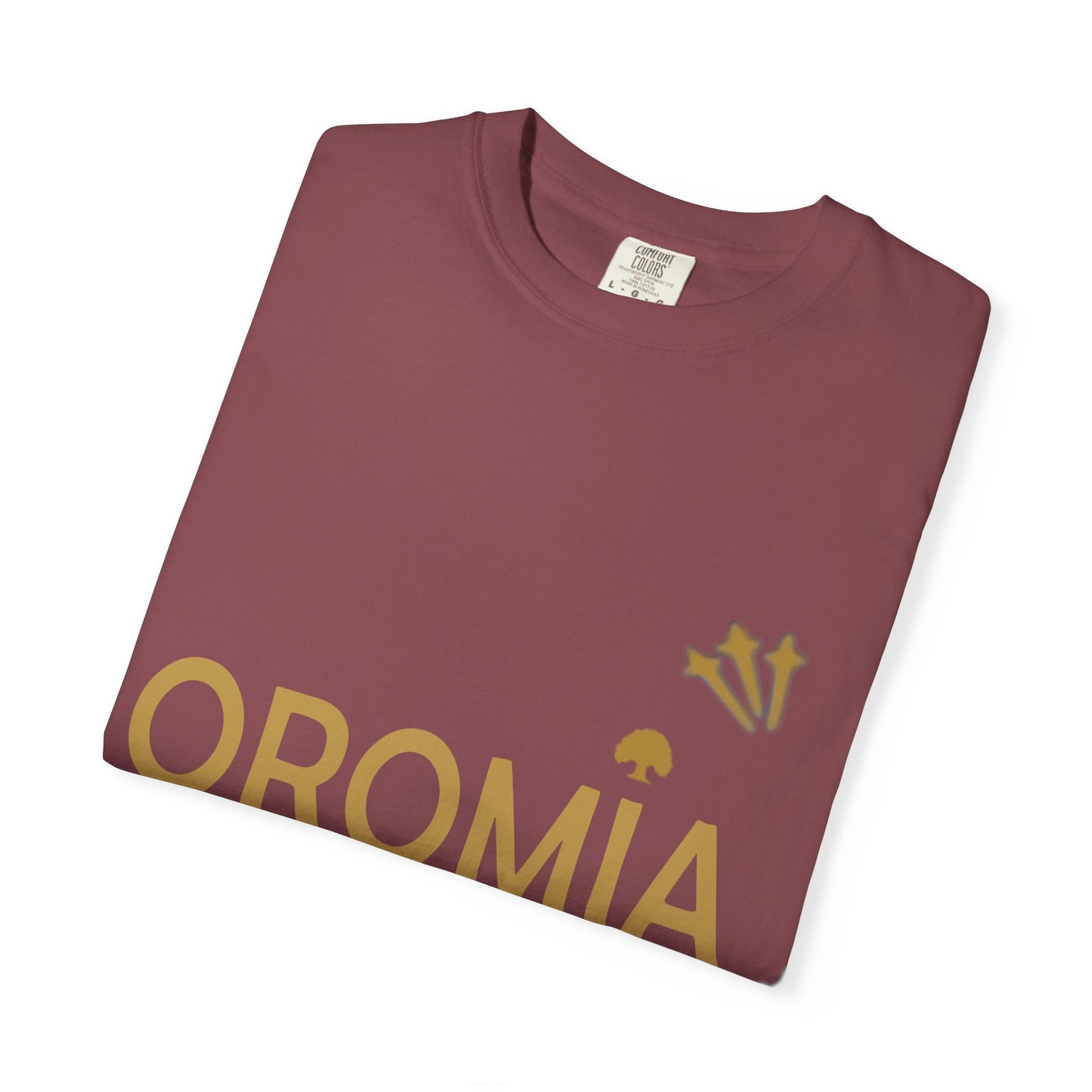 Unisex Garment-Dyed T-Shirt with 'OROMIA' Design - Comfortable Casual Wear for Cultural Pride & Everyday Style
