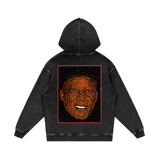 Snow Washed Loose Cotton Hoodie