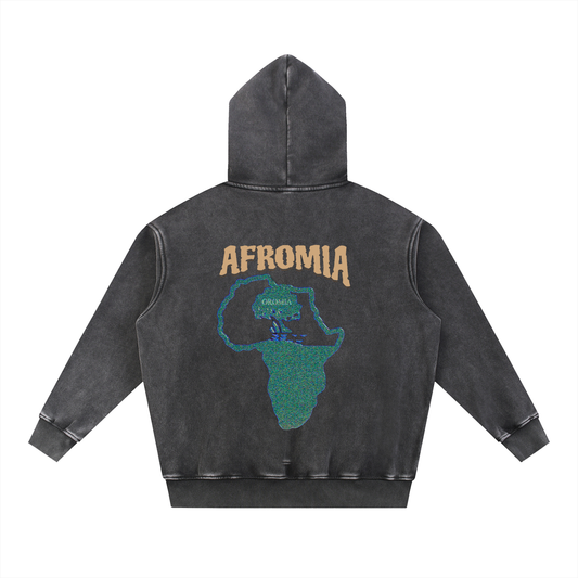 Snow Wash Fleece Oversize Hoodie