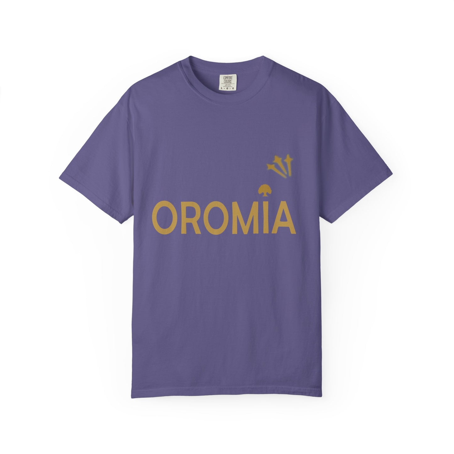 Unisex Garment-Dyed T-Shirt with 'OROMIA' Design - Comfortable Casual Wear for Cultural Pride & Everyday Style