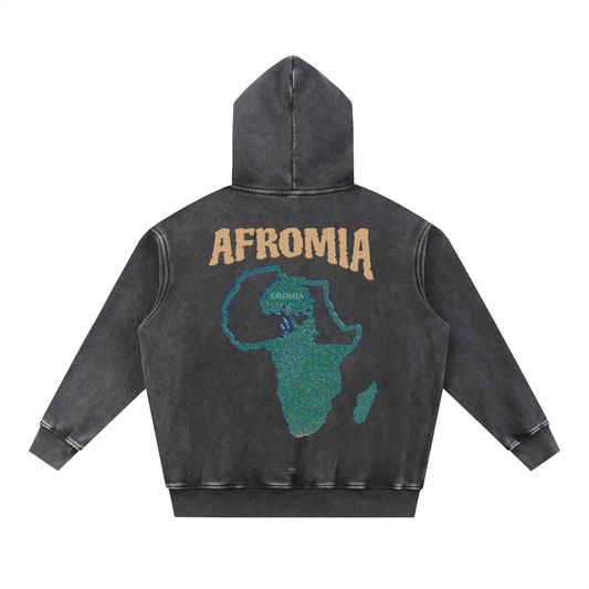 Snow Wash Fleece Oversize Hoodie