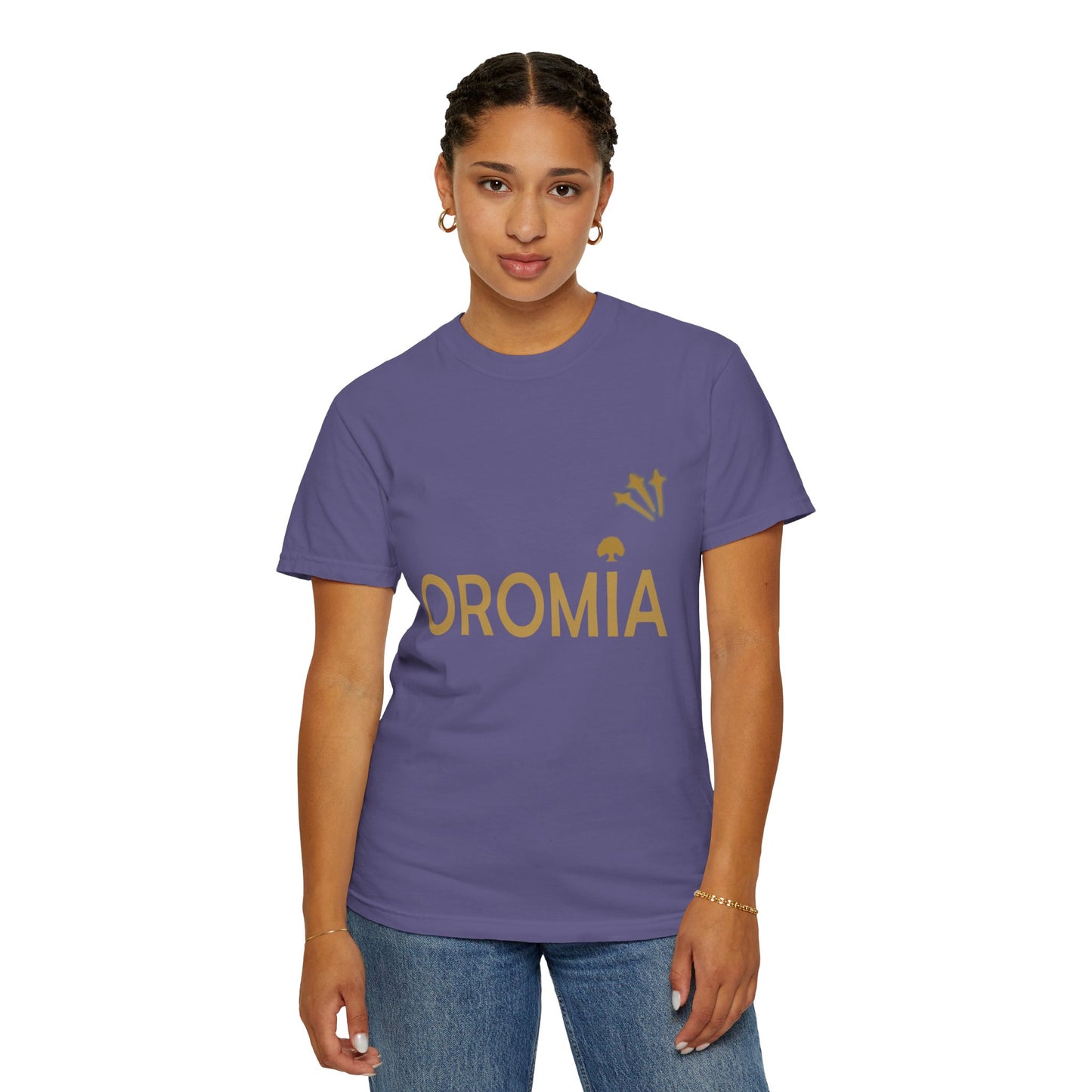 Unisex Garment-Dyed T-Shirt with 'OROMIA' Design - Comfortable Casual Wear for Cultural Pride & Everyday Style
