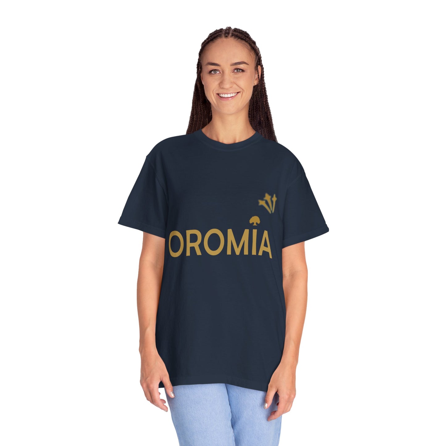 Unisex Garment-Dyed T-Shirt with 'OROMIA' Design - Comfortable Casual Wear for Cultural Pride & Everyday Style