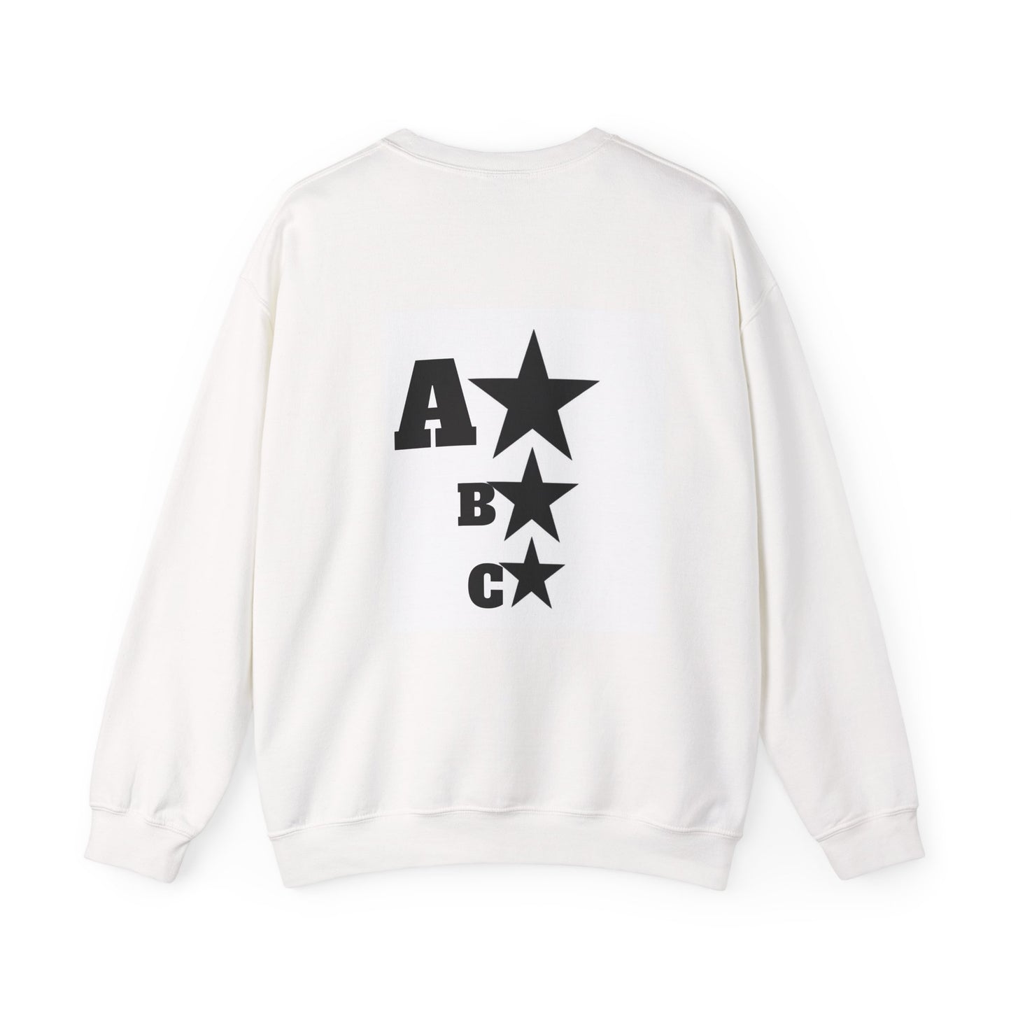 Unisex Heavy Blend™ Crewneck Sweatshirt - Qubee Koo with Alphabet & Stars Design
